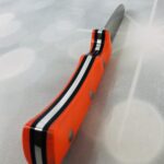 Carefully handcrafted stalking knife with a striking handle.